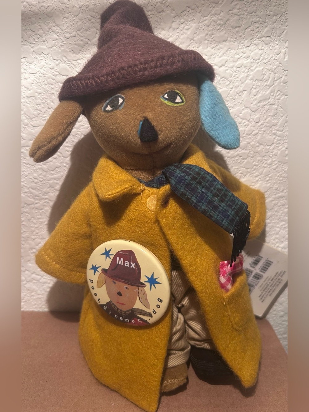 Vintage 1995 Max Stravinsky the Dog doll created Maira Kalman!